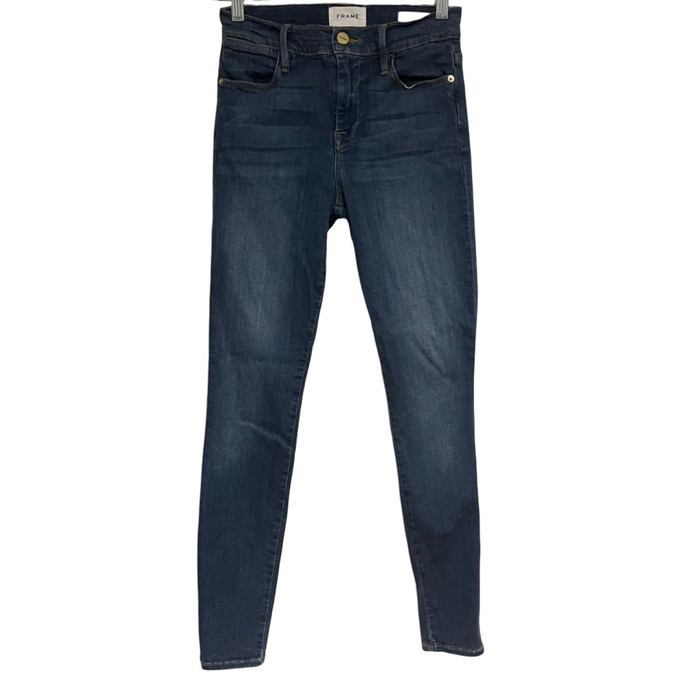 Frame Le High Skinny Jeans Dark Wash Cobain Modal Blend Size 26